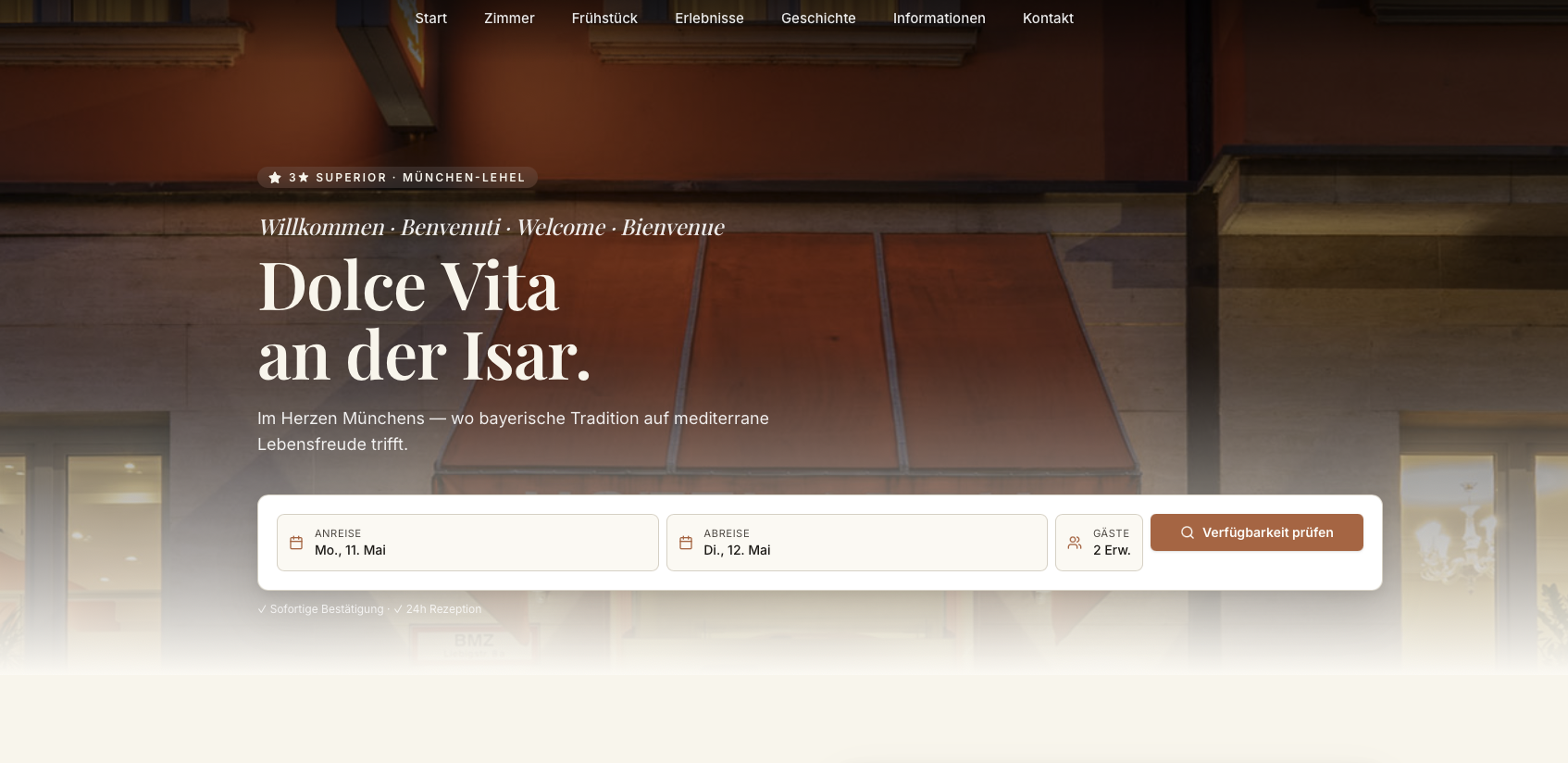 Hotel Adria – Webseite