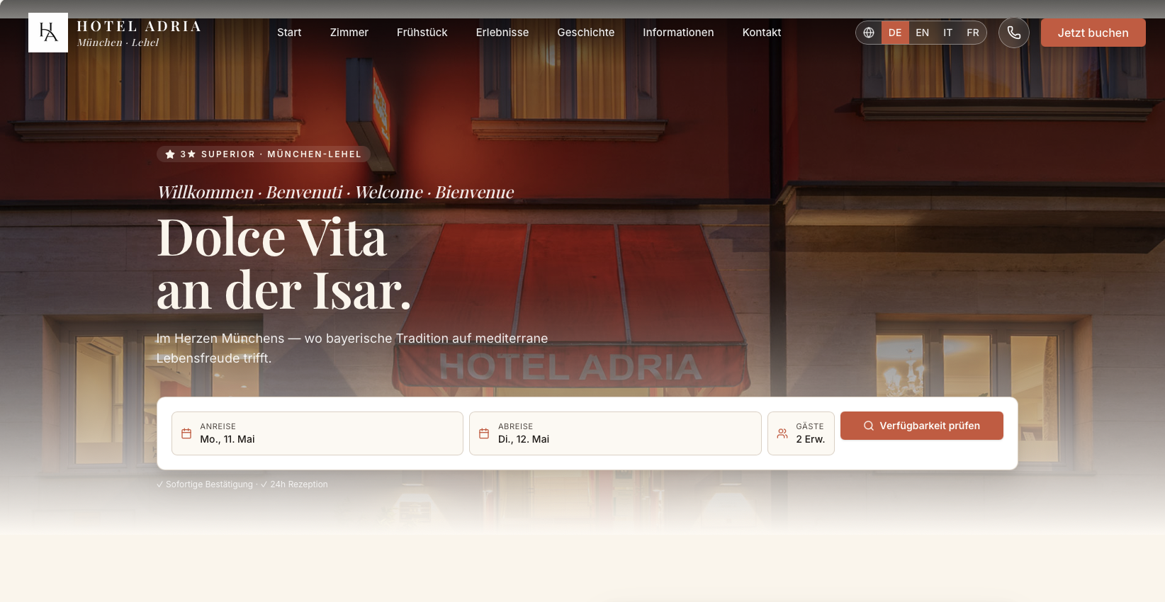 Nachher — Hotel Adria München