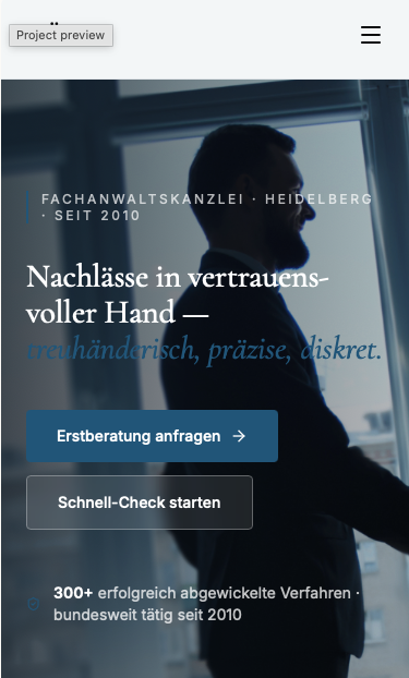 NÖLL Nachlassverwaltung – Mobile-Ansicht