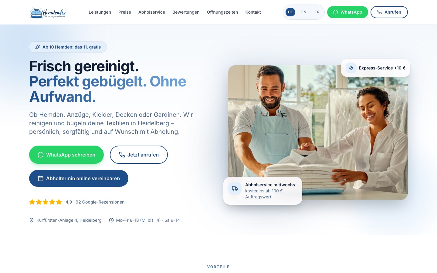 Website von Hemdenfix